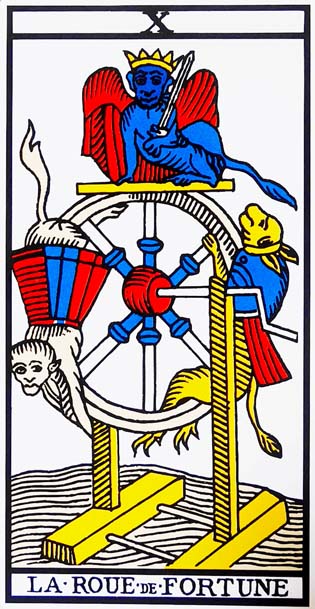 carte tarot 10 - La Roue de Fortune