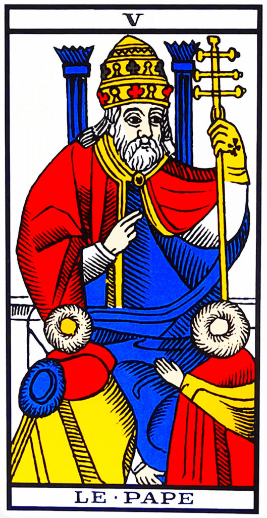 Carte tarot 5 - Le Pape